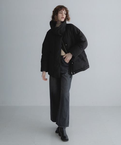 URBAN RESEARCH Sonny Label(アーバンリサーチサニーレーベル)の「撥水ビッグカラーダウンコート(ダウンジャケット/コート・レディース・ブラウン/チャコールグレー/ブラック・FREE)」の9枚目の写真