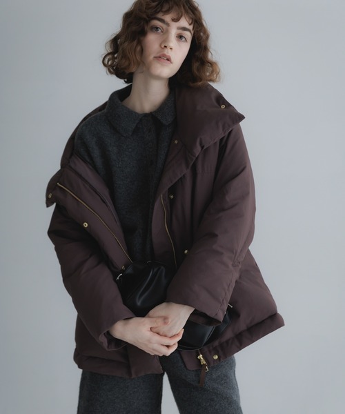 URBAN RESEARCH Sonny Label(アーバンリサーチサニーレーベル)の「撥水ビッグカラーダウンコート(ダウンジャケット/コート・レディース・ブラウン/チャコールグレー/ブラック・FREE)」の13枚目の写真