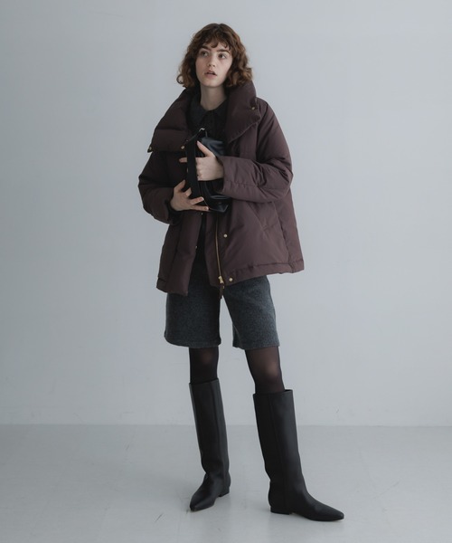 URBAN RESEARCH Sonny Label(アーバンリサーチサニーレーベル)の「撥水ビッグカラーダウンコート(ダウンジャケット/コート・レディース・ブラウン/チャコールグレー/ブラック・FREE)」の15枚目の写真