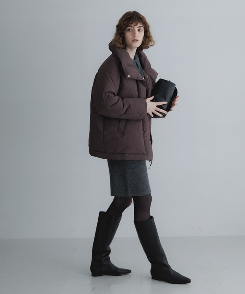 URBAN RESEARCH Sonny Label(アーバンリサーチサニーレーベル)の「撥水ビッグカラーダウンコート(ダウンジャケット/コート・レディース・ブラウン/チャコールグレー/ブラック・FREE)」の16枚目の写真