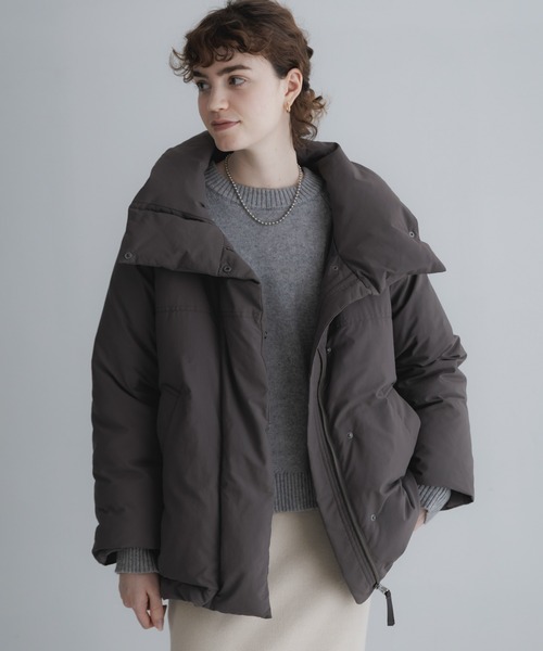 URBAN RESEARCH Sonny Label(アーバンリサーチサニーレーベル)の「撥水ビッグカラーダウンコート(ダウンジャケット/コート・レディース・ブラウン/チャコールグレー/ブラック・FREE)」の20枚目の写真
