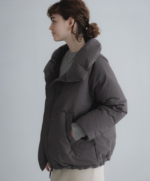 URBAN RESEARCH Sonny Label(アーバンリサーチサニーレーベル)の「撥水ビッグカラーダウンコート(ダウンジャケット/コート・レディース・ブラウン/チャコールグレー/ブラック・FREE)」の21枚目の写真