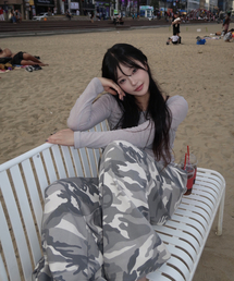 スタッドスウェットパンツ（カモアイボリー）