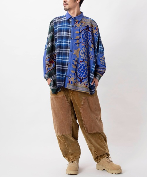チャイハネ(チャイハネ)の「【チャイハネ】コーデュロイパッチワークMEN'Sパンツ(その他パンツ・メンズ・ブラック/ブラウン・FREE)」の6枚目の写真