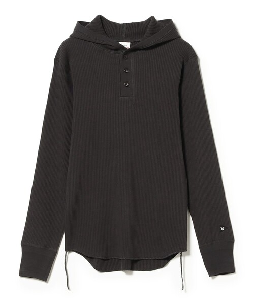 BEAMS BOY(ビームスボーイ)の「【別注】Healthknit × maturely / リブ フード ヘンリー ロングスリーブ(Tシャツ/カットソー・レディース・ナチュラル/ブラック/ブラウン・ONE SIZE)」の2枚目の写真