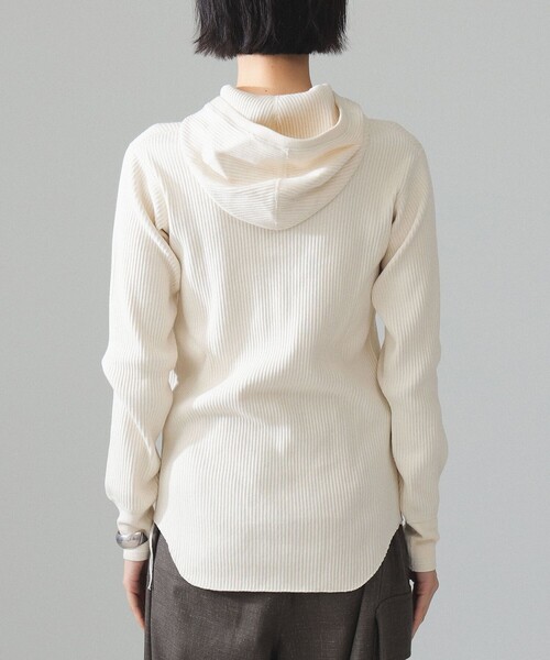 BEAMS BOY(ビームスボーイ)の「【別注】Healthknit × maturely / リブ フード ヘンリー ロングスリーブ(Tシャツ/カットソー・レディース・ナチュラル/ブラック/ブラウン・ONE SIZE)」の13枚目の写真