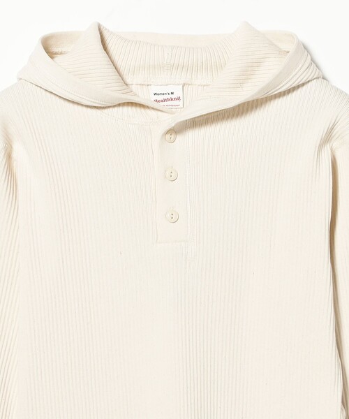 BEAMS BOY(ビームスボーイ)の「【別注】Healthknit × maturely / リブ フード ヘンリー ロングスリーブ(Tシャツ/カットソー・レディース・ナチュラル/ブラック/ブラウン・ONE SIZE)」の15枚目の写真