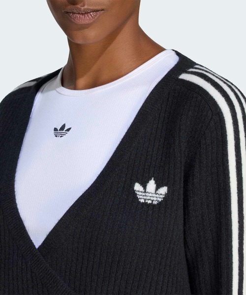 adidas(アディダス)の「アディルナ シーズン2 x ジェニー ニット ラップアラウンド カーディガン / アディダスオリジナルス adidas Originals(カーディガン/ボレロ・レディース・ブラック・MEDIUM/XX-LARGE/X-LARGE/SMALL/X-SMALL/LARGE)」の3枚目の写真