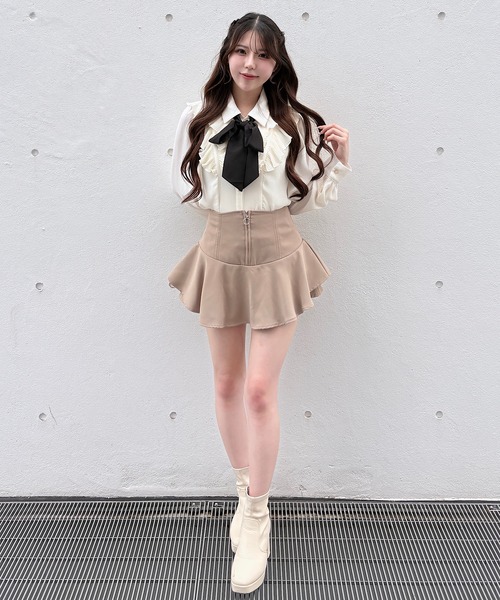 NOMAE(ノーマエ)の「プリーツフリルブラウス(シャツ/ブラウス・レディース・ブラウン/ホワイト系その他/アイボリー・FREE)」の7枚目の写真