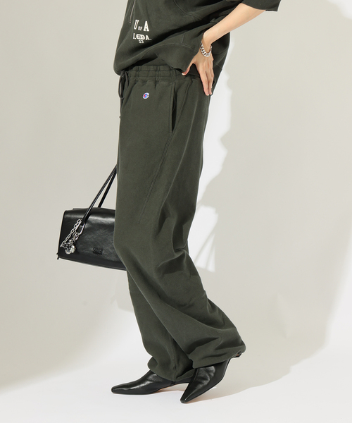 Champion(チャンピオン)の「別注【CHAMPION/チャンピオン】 for JS RW 11.5oz SWEAT PANTS(スウェットパンツ・レディース・チャコールグレー/アイボリー/ブラウン/ブラック・LARGE/SMALL)」の5枚目の写真