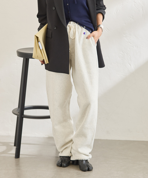 Champion(チャンピオン)の「別注【CHAMPION/チャンピオン】 for JS RW 11.5oz SWEAT PANTS(スウェットパンツ・レディース・チャコールグレー/アイボリー/ブラウン/ブラック・LARGE/SMALL)」の12枚目の写真