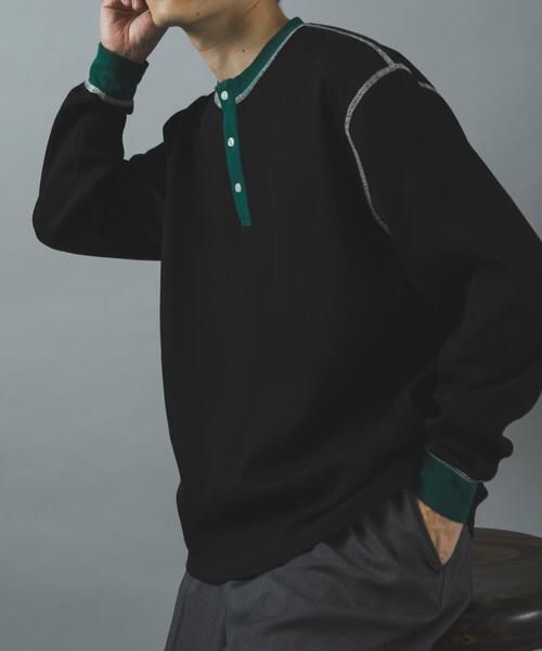 ITEMS URBANRESEARCH(アイテムズ アーバンリサーチ)の「配色ワッフルヘンリーネックカットソー(Tシャツ/カットソー・メンズ・モカ/チャコールグレー/ブラック/アイボリー・LARGE/MEDIUM)」の19枚目の写真