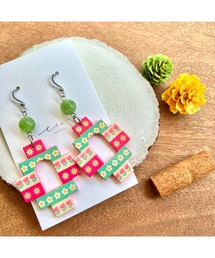【eto】お花 レザーピアス(MA)