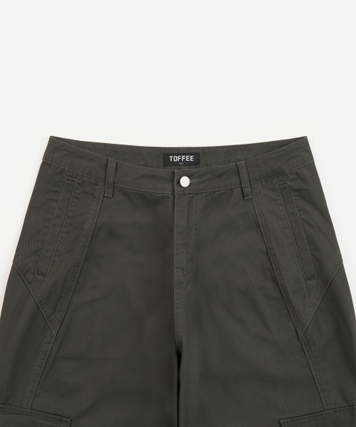 TOFFEE(トフィー)の「カーブド切り替えカーゴパンツ (CHARCOAL)(その他パンツ・メンズ・その他・SMALL/MEDIUM/LARGE/X-LARGE)」の3枚目の写真