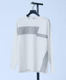 コンビネーション スエード 長袖Tシャツ