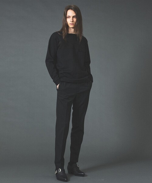 5351 POUR LES HOMMES(ゴーサンゴーイチプールオム)の「コンビネーション スエード 長袖Tシャツ(Tシャツ/カットソー・メンズ・ブラック/カーキ/ホワイト・48/46/44/50)」の4枚目の写真