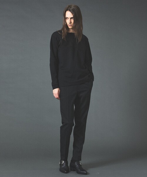 5351 POUR LES HOMMES(ゴーサンゴーイチプールオム)の「コンビネーション スエード 長袖Tシャツ(Tシャツ/カットソー・メンズ・ブラック/カーキ/ホワイト・48/46/44/50)」の5枚目の写真