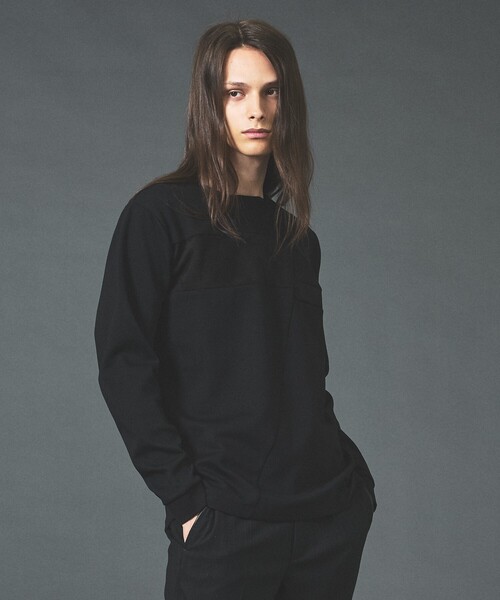 5351 POUR LES HOMMES(ゴーサンゴーイチプールオム)の「コンビネーション スエード 長袖Tシャツ(Tシャツ/カットソー・メンズ・ブラック/カーキ/ホワイト・48/46/44/50)」の6枚目の写真