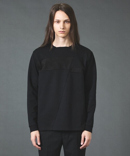 5351 POUR LES HOMMES(ゴーサンゴーイチプールオム)の「コンビネーション スエード 長袖Tシャツ(Tシャツ/カットソー・メンズ・ブラック/カーキ/ホワイト・48/46/44/50)」の7枚目の写真
