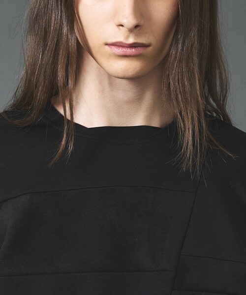 5351 POUR LES HOMMES(ゴーサンゴーイチプールオム)の「コンビネーション スエード 長袖Tシャツ(Tシャツ/カットソー・メンズ・ブラック/カーキ/ホワイト・48/46/44/50)」の13枚目の写真