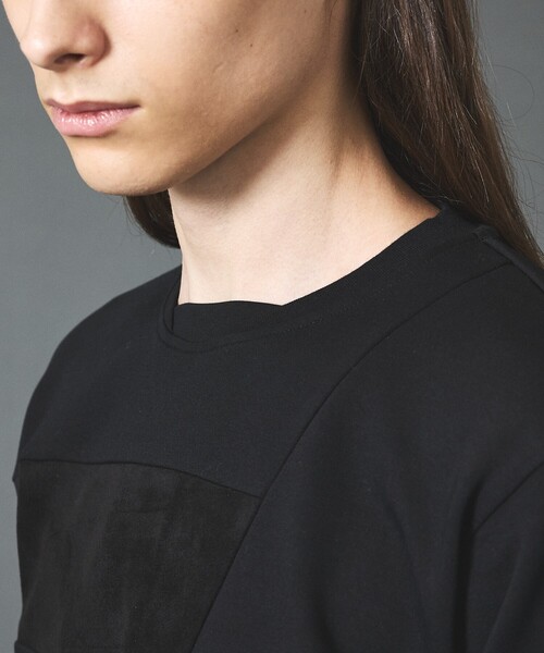 5351 POUR LES HOMMES(ゴーサンゴーイチプールオム)の「コンビネーション スエード 長袖Tシャツ(Tシャツ/カットソー・メンズ・ブラック/カーキ/ホワイト・48/46/44/50)」の15枚目の写真
