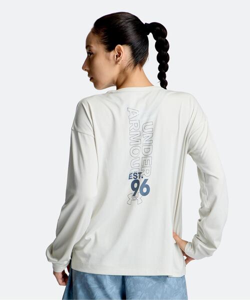 UNDER ARMOUR(アンダーアーマー)の「UAテック グラフィック ロングスリーブ Tシャツ(トレーニング/レディース)(Tシャツ/カットソー・レディース・オフホワイト・L/XL/M)」の2枚目の写真