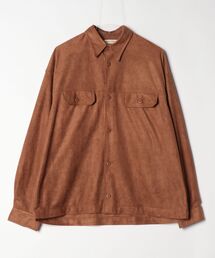 限定展開 フェイクスウェード シャツ