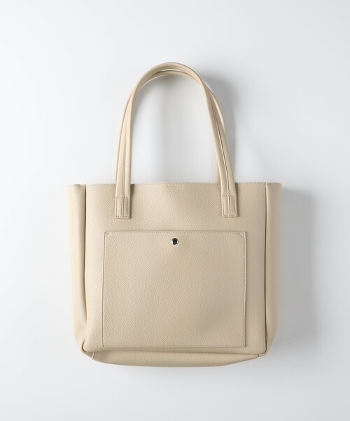 BACK NUMBER（バックナンバー）の「《A4対応》シンプルエコレザートートバッグ（トートバッグ・レディース・ベージュ/ダークグレー/ブラック・99）」の3枚目の写真