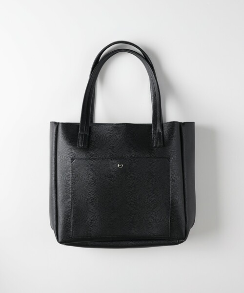 BACK NUMBER（バックナンバー）の「《A4対応》シンプルエコレザートートバッグ（トートバッグ・レディース・ベージュ/ダークグレー/ブラック・99）」の2枚目の写真