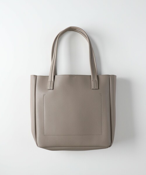 BACK NUMBER（バックナンバー）の「《A4対応》シンプルエコレザートートバッグ（トートバッグ・レディース・ベージュ/ダークグレー/ブラック・99）」の6枚目の写真