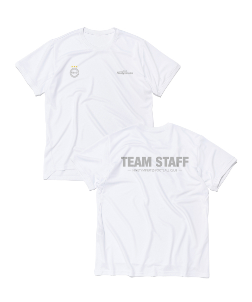 NINETYMINUTES(ナインティーミニッツ)の「AIR STREAM チームスタッフ トレーニング 半袖Tシャツ (ホワイト)(Tシャツ/カットソー・メンズ・その他・MEDIUM/LARGE/X-LARGE/XXX-LARGE/2XL)」の1枚目の写真