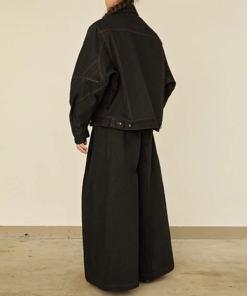 I'm here:(アイムヒアー)の「【I'm here】TWIST SLEEVE DENIM JACKET(デニムジャケット・メンズ・ネイビー/ブラック・L/M)」の7枚目の写真