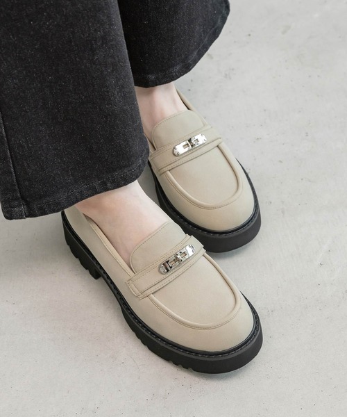 RANDA(ランダ)の「トラックソールマニッシュローファー(ローファー・レディース・ブラウン/ベージュ/ブラック・M/L/S)」の3枚目の写真
