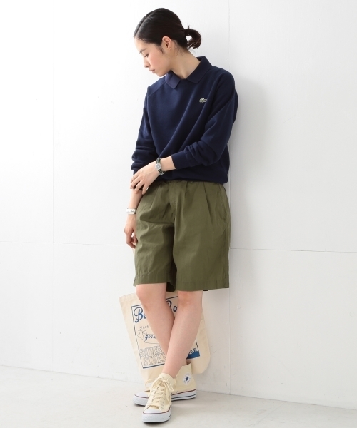 LACOSTE（ラコステ）の「【FUDGE5月号掲載】LACOSTE / ポロ カラー スウェット SPECIAL（スウェット・レディース・ホワイト/ネイビー・ONE SIZE）」の7枚目の写真