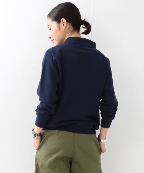 LACOSTE（ラコステ）の「【FUDGE5月号掲載】LACOSTE / ポロ カラー スウェット SPECIAL（スウェット・レディース・ホワイト/ネイビー・ONE SIZE）」の8枚目の写真