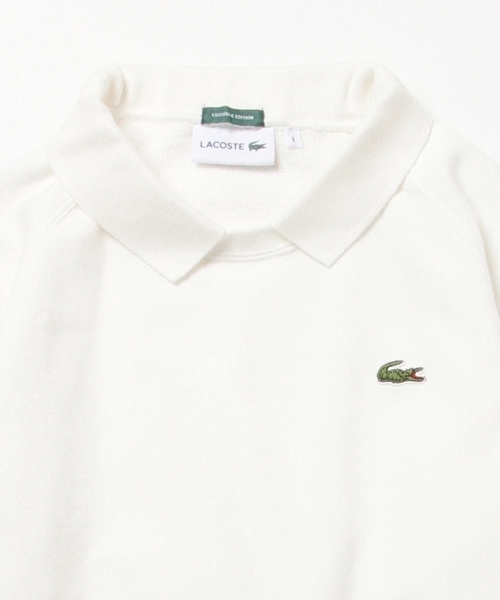 LACOSTE（ラコステ）の「【FUDGE5月号掲載】LACOSTE / ポロ カラー スウェット SPECIAL（スウェット・レディース・ホワイト/ネイビー・ONE SIZE）」の18枚目の写真