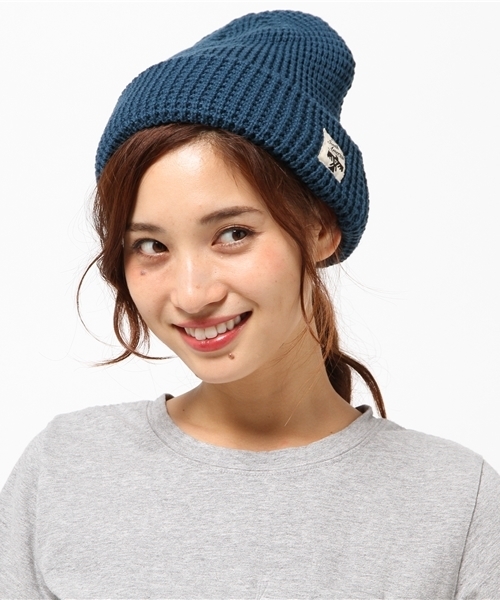 チチカカ(チチカカ)の「ワッフルニットキャップ (ニットキャップ/ビーニー・レディース・ブラック/マスタード/ブルー・FREE)」の1枚目の写真