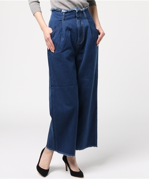 Heather（ヘザー）の「Wフリンジアソートワイドパンツ　　741588（その他パンツ・レディース・ベージュ/グレー系その他/ダークブルー/ブルー・MEDIUM/SMALL）」の22枚目の写真