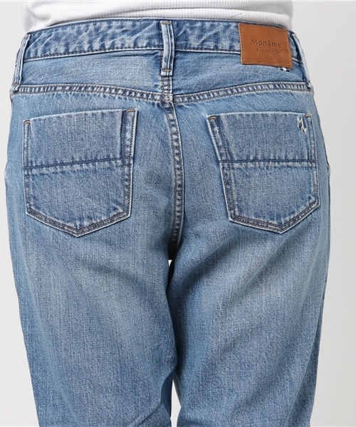 Moname（モナーム）の「■Moname   クラッシュ タイトテーパード   CHARLOTTE(シャルロット)/41171006（デニムパンツ・レディース・ライトブルー・23inch/24inch/25inch/22inch/26inch/27inch）」の8枚目の写真