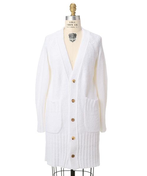 Drawer ホワイトカーディガン 長袖 Drawer（ドゥロワー）の「Drawer Vネック カーディガン（カーディガン