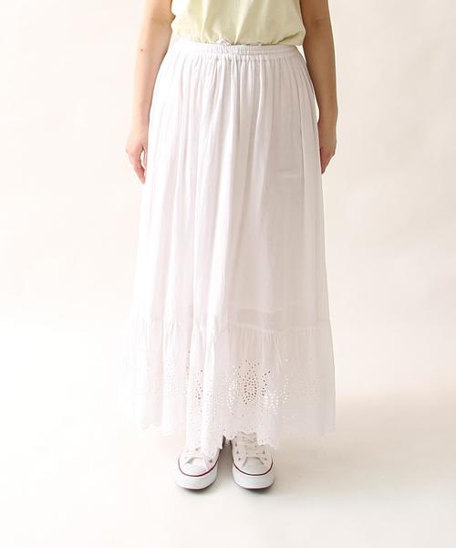 coen(コーエン)の「【『リンネル』2017/6月号掲載・『LEE』2017/5月号掲載・Market】スカラップレースマキシスカート(スカート・レディース・ホワイト/コバルトブルー・FREE)」の10枚目の写真