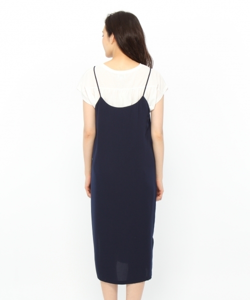 LAKOLE(ラコレ)の「PEサテンキャミソールワンピース / LAKOLE(ワンピース・レディース・ネイビー/ダークブラウン/オリーブ・MEDIUM/SMALL/LARGE)」の9枚目の写真