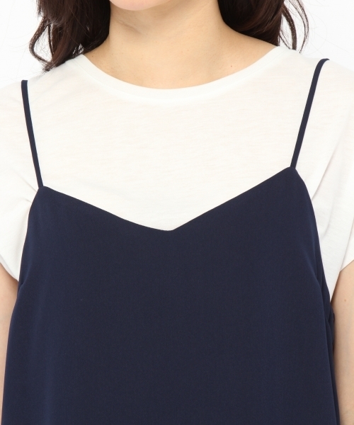LAKOLE(ラコレ)の「PEサテンキャミソールワンピース / LAKOLE(ワンピース・レディース・ネイビー/ダークブラウン/オリーブ・MEDIUM/SMALL/LARGE)」の10枚目の写真