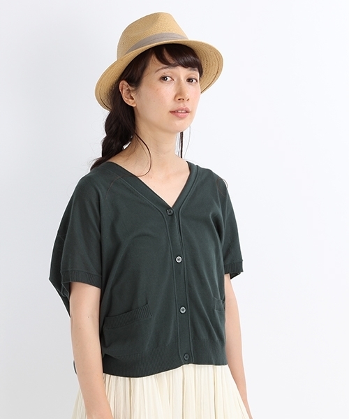 studio CLIP（スタディオクリップ）の「14ゲージコットンコンパクトカーディガン（カーディガン/ボレロ・レディース・ブルー/グリーン/スモーク/ライトグレー・FREE）」の3枚目の写真