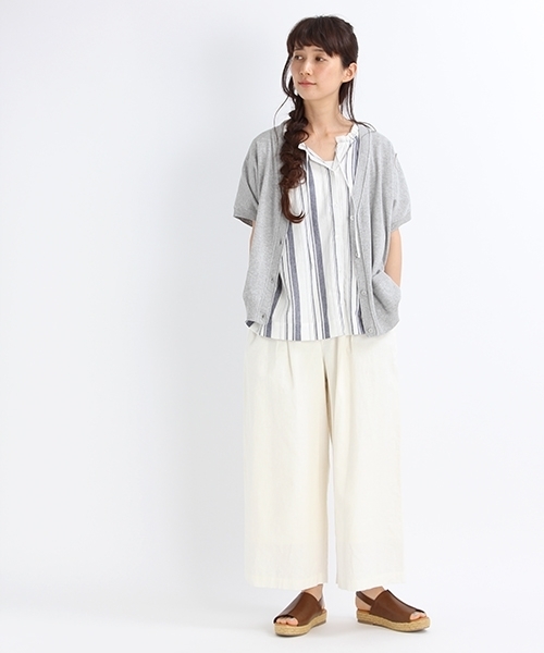 studio CLIP（スタディオクリップ）の「14ゲージコットンコンパクトカーディガン（カーディガン/ボレロ・レディース・ブルー/グリーン/スモーク/ライトグレー・FREE）」の5枚目の写真