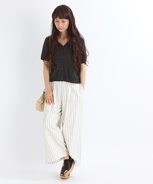 studio CLIP（スタディオクリップ）の「14ゲージコットンコンパクトカーディガン（カーディガン/ボレロ・レディース・ブルー/グリーン/スモーク/ライトグレー・FREE）」の6枚目の写真