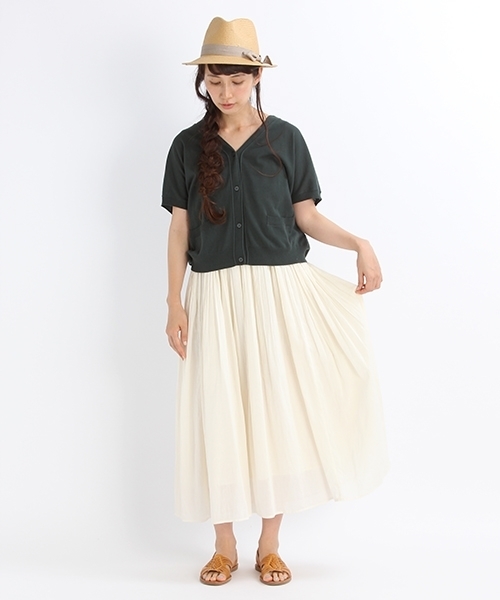 studio CLIP（スタディオクリップ）の「14ゲージコットンコンパクトカーディガン（カーディガン/ボレロ・レディース・ブルー/グリーン/スモーク/ライトグレー・FREE）」の7枚目の写真