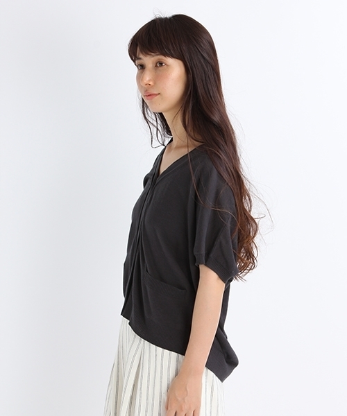 studio CLIP（スタディオクリップ）の「14ゲージコットンコンパクトカーディガン（カーディガン/ボレロ・レディース・ブルー/グリーン/スモーク/ライトグレー・FREE）」の9枚目の写真