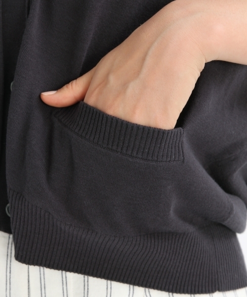 studio CLIP（スタディオクリップ）の「14ゲージコットンコンパクトカーディガン（カーディガン/ボレロ・レディース・ブルー/グリーン/スモーク/ライトグレー・FREE）」の13枚目の写真