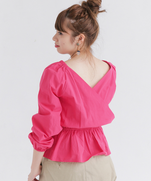 URBAN RESEARCH Sonny Label（アーバンリサーチサニーレーベル）の「2WAYシャーリングブラウス（シャツ/ブラウス・レディース・ベージュ/ピンク/ブラック・FREE）」の8枚目の写真